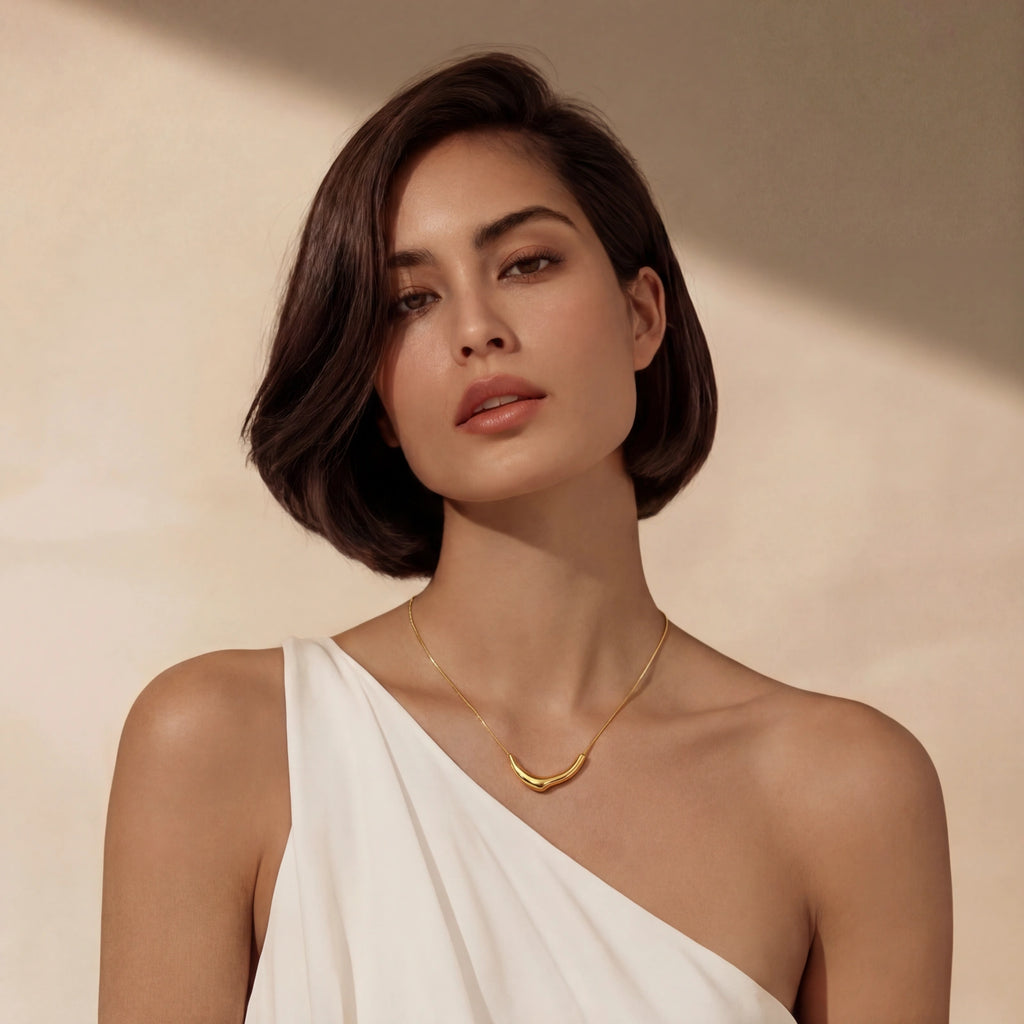 Curve Statement Necklace by Shaun's