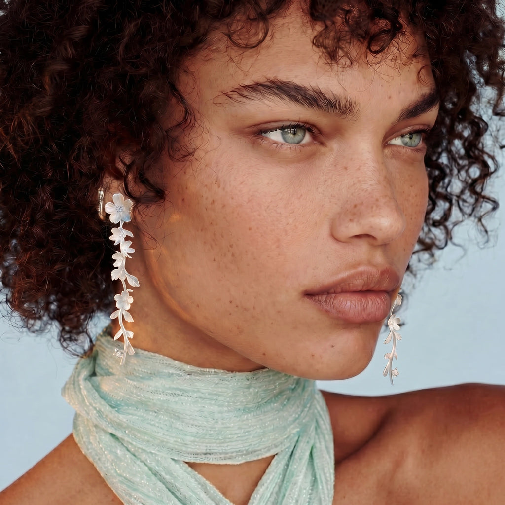 Garden Bloom Drop Earrings by Shaun's