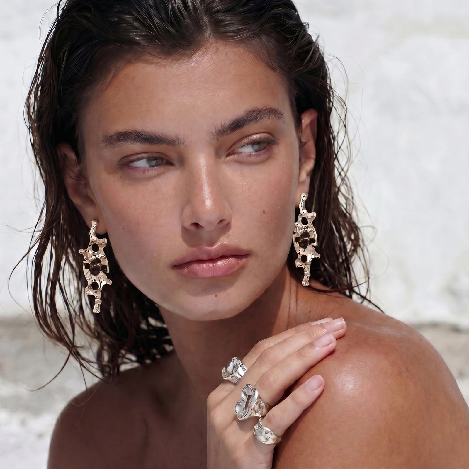 Liquid Art Drop Earrings by Shaun's