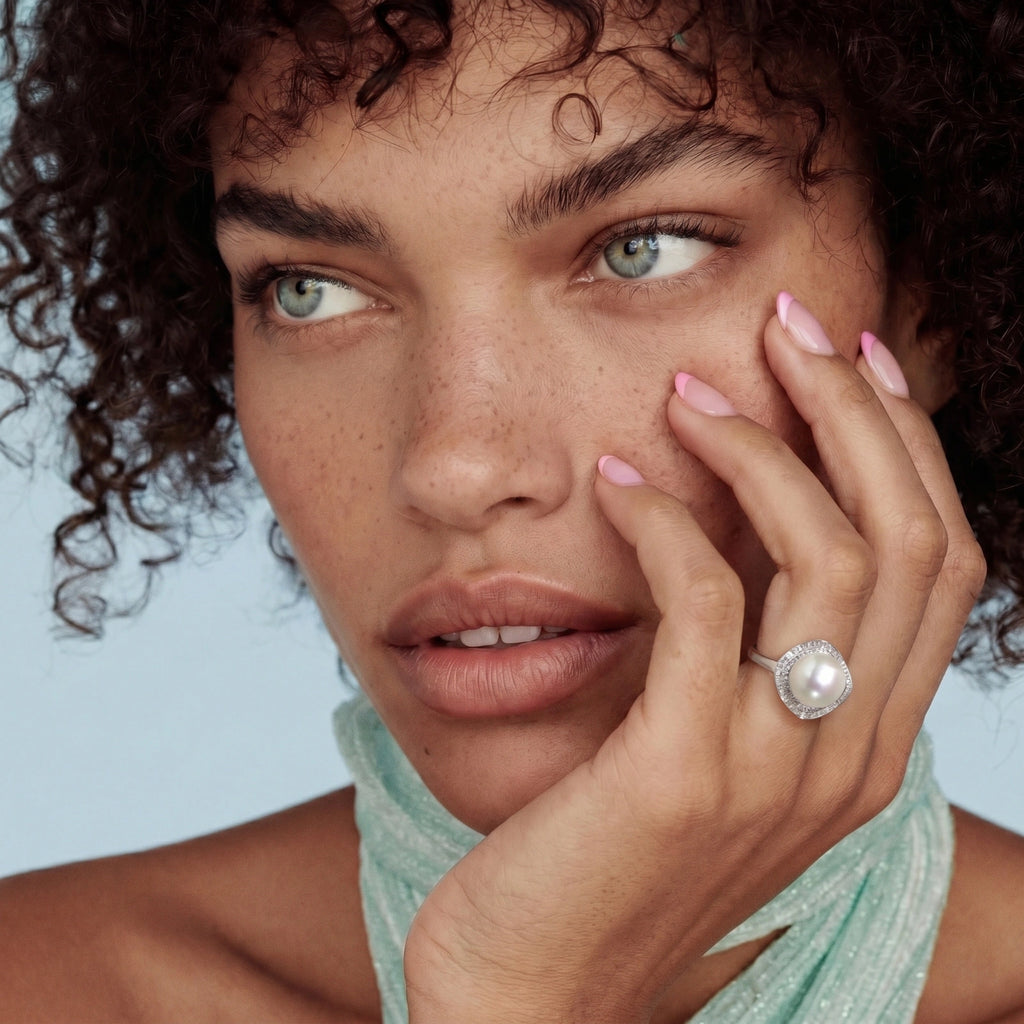Pearl Halo Dreams Ring by Shaun's