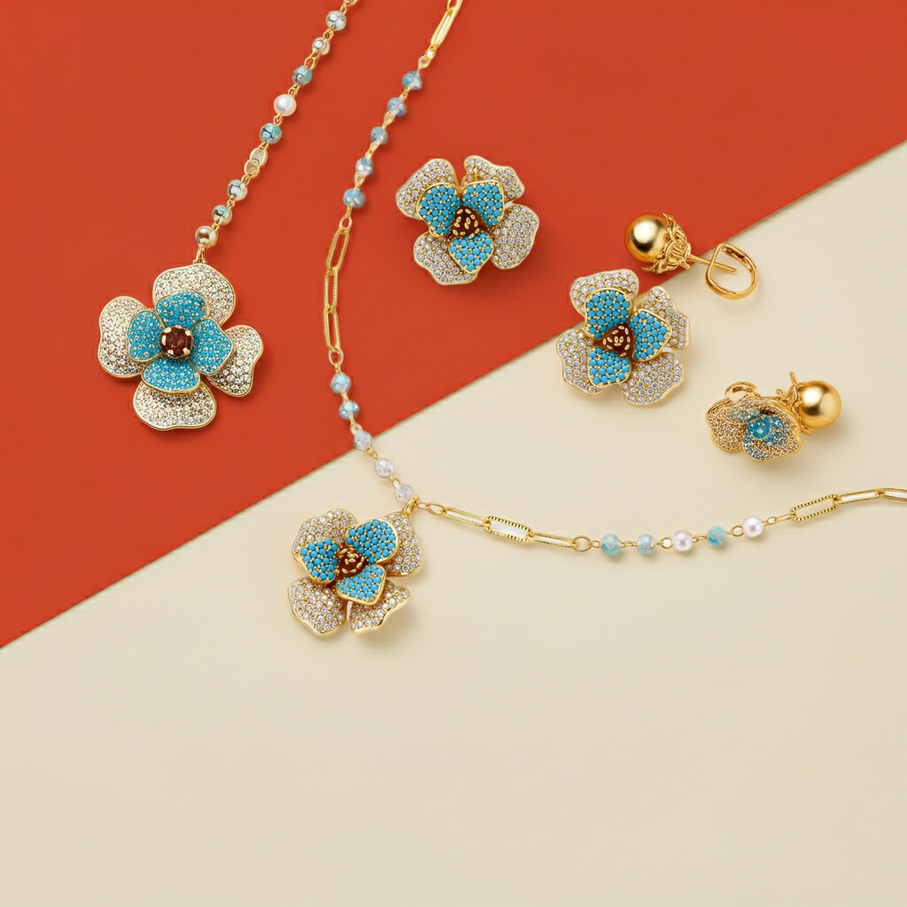 Blooming Sapphire Set by Shaun's